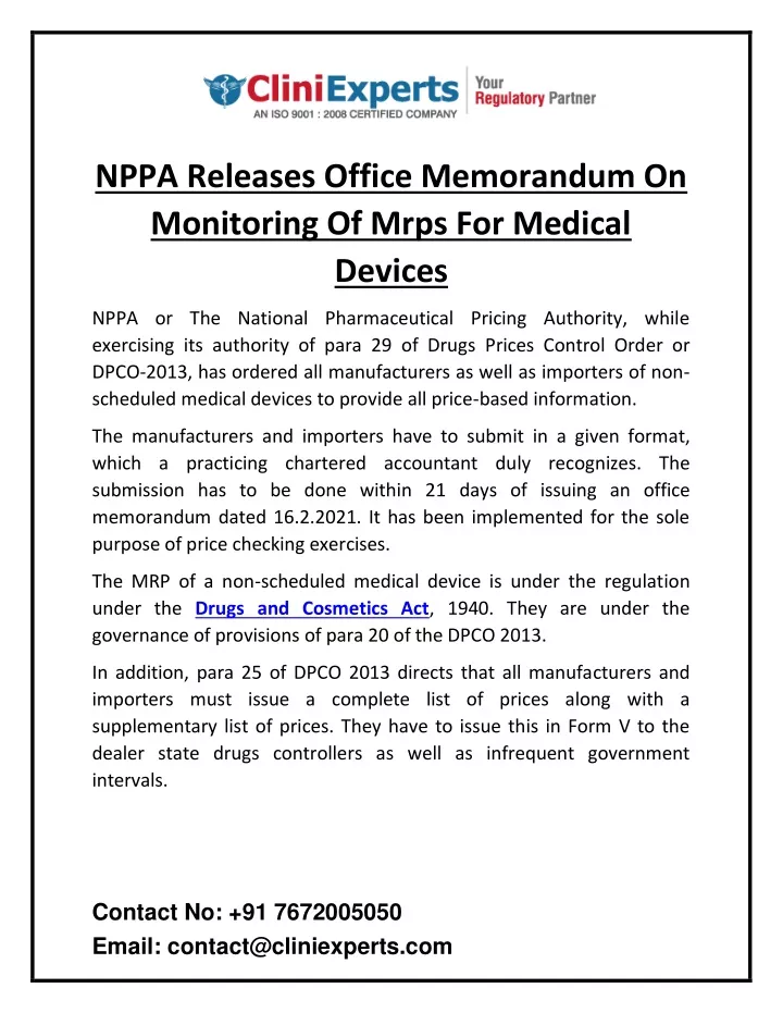 nppa releases office memorandum on monitoring