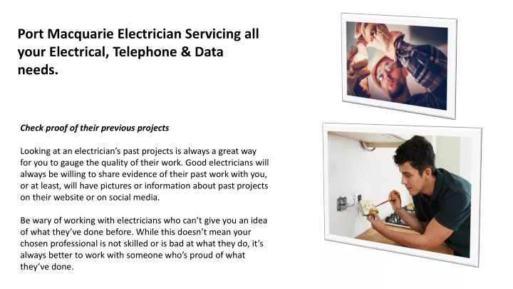 port macquarie electrician servicing all your