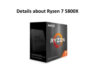 Details about Ryzen 7 5800X