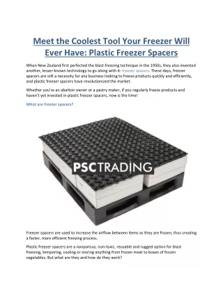 Meet the Coolest Tool Your Freezer Will Ever Have - Plastic Freezer Spacers