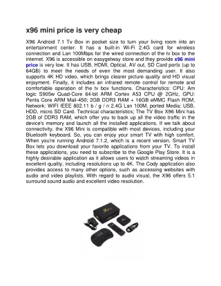 x96 mini price is very cheap x96 android