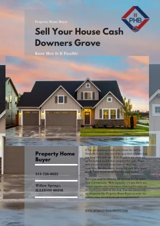 Guide On Sell Your House Cash Downers Grove