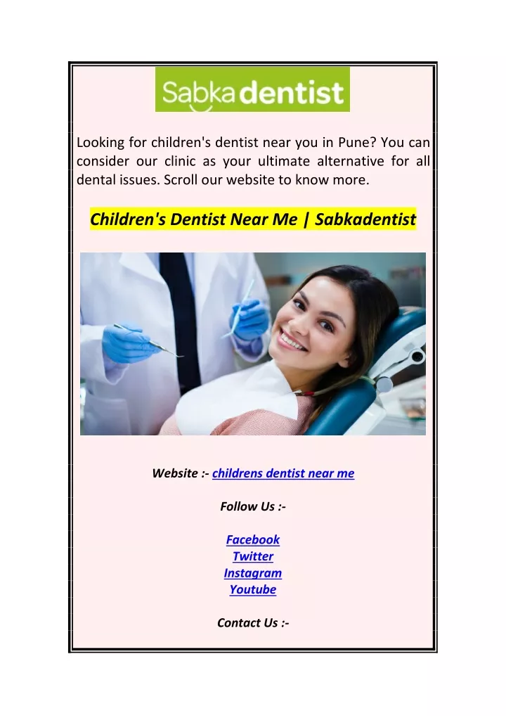looking for children s dentist near you in pune