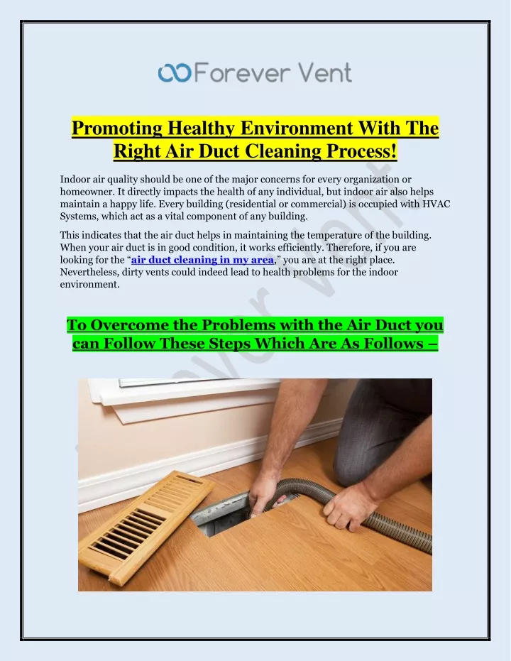promoting healthy environment with the right