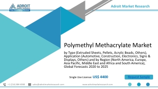 Polymethyl Methacrylate Market 2021-2025 Growth, Trends and Demands Research Rep