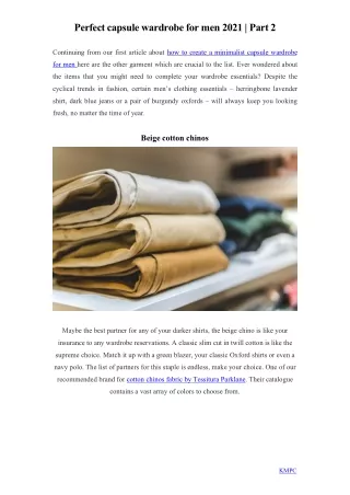 Perfect capsule wardrobe for men 2021  Part 2