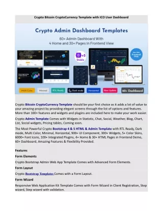 crypto bitcoin cryptocurrency template with