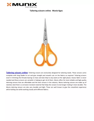 Tailoring scissors online - Munix Kgoc