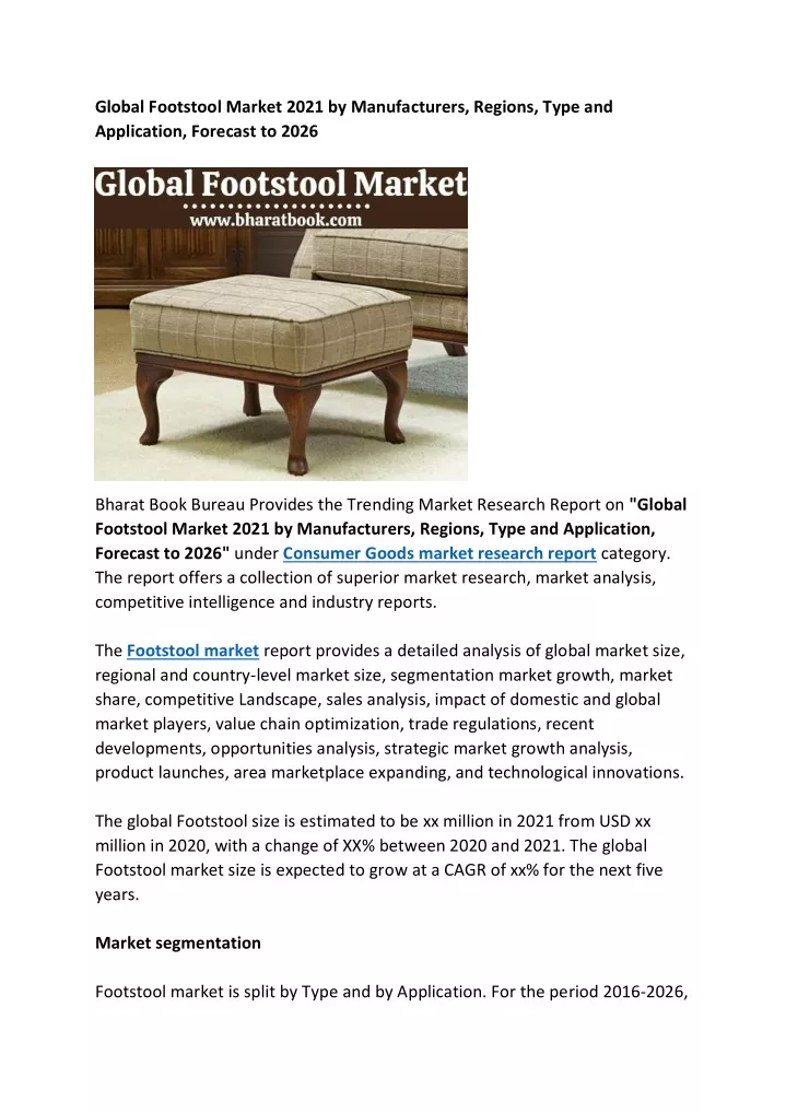 global footstool market 2021 by manufacturers