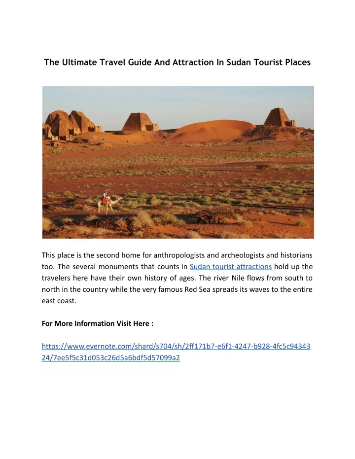 the ultimate travel guide and attraction in sudan