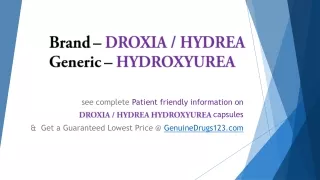 HYDREA HYDROXYUREA 500 Mg Capsule Online