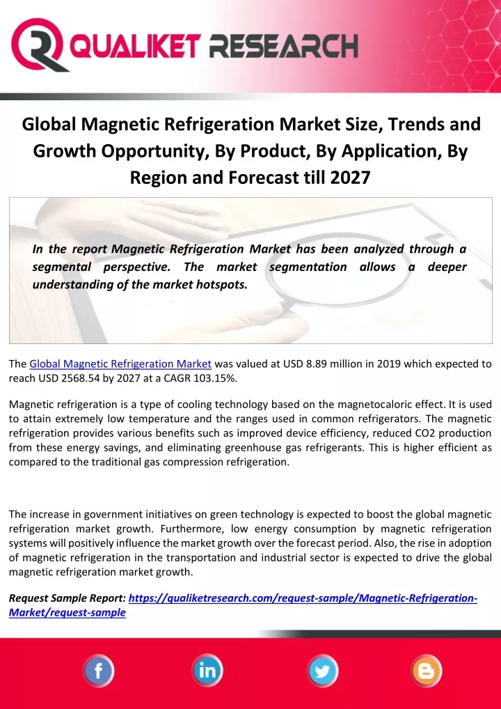 global magnetic refrigeration market size trends