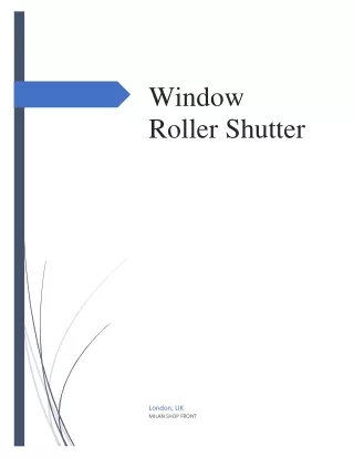 Window Roller Shutter