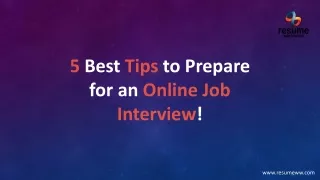 5 best tips to prepare for an online job interview