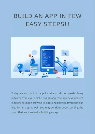 build an app in few eas y s t eps