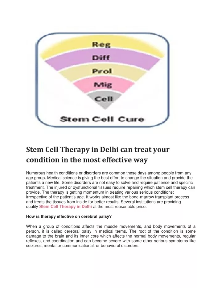 stem cell therapy in delhi can treat your