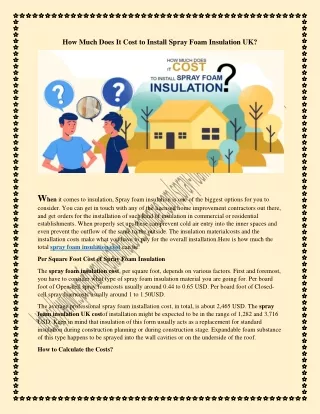 How Much Is Spray Foam Insulation Per Square Foot?