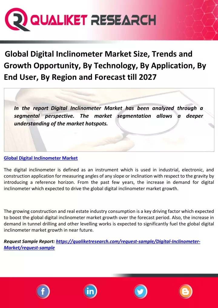 global digital inclinometer market size trends