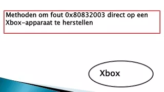 Methoden om fout 0x80832003 direct op een Xbox-apparaat te herstellen