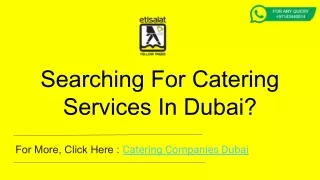 Best Catering Services In Dubai | Catering Companies Dubai