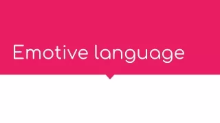 emotive language