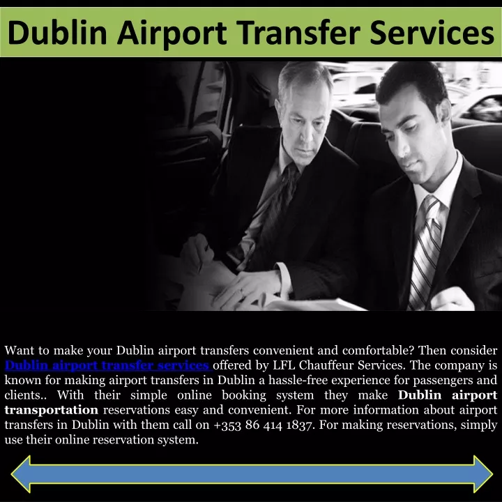 dublin airport transfer services