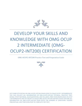 develop your skills and knowledge with omg ocup