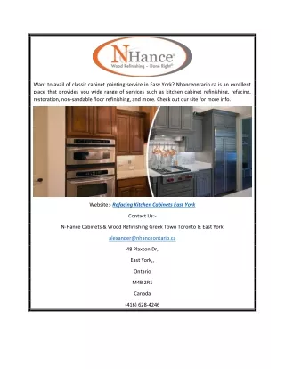 Refacing Kitchen Cabinets East York | Nhanceontario.ca