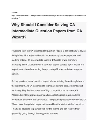 source https www a1articles org why should
