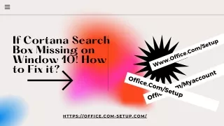 if cortana search box missing on window