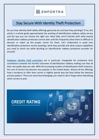 stay secure with identity theft protection