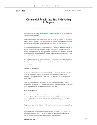 Commercial Real Estate Email Marketing In Eugene