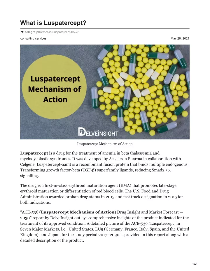 what is luspatercept