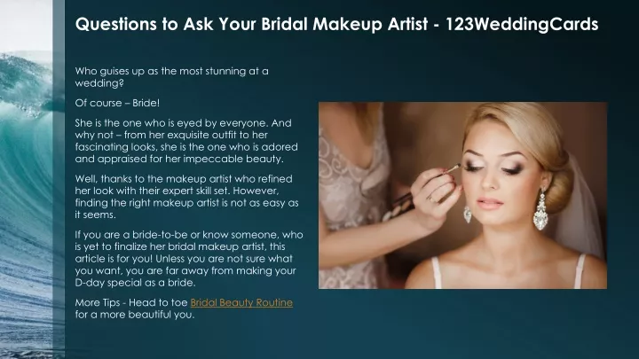 questions to ask your bridal makeup artist 123weddingcards