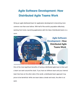 agile software development how