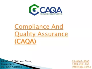 Why RTOs need CAQA for Risk Management