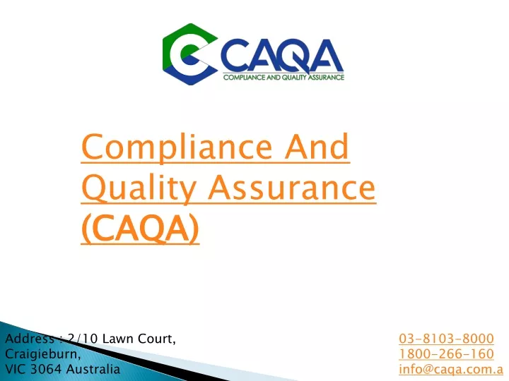 compliance and quality assurance caqa