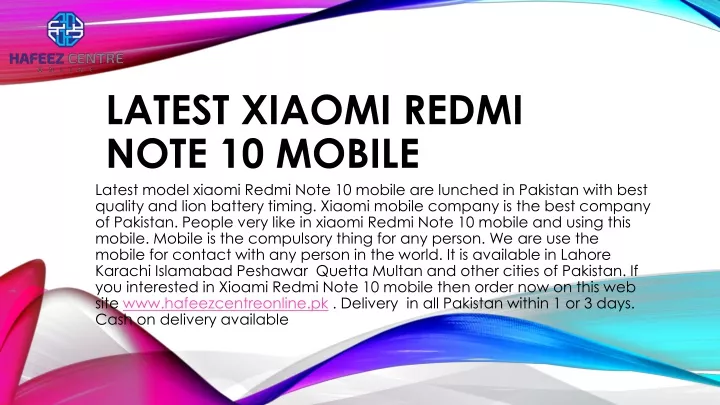 latest xiaomi redmi note 10 mobile