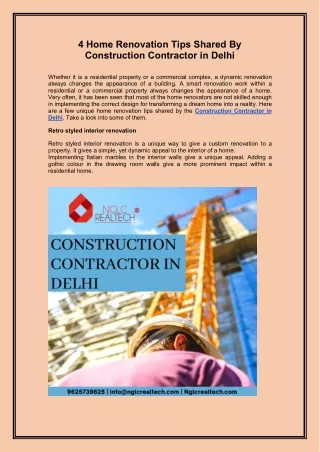 4 home renovation tips shared by construction