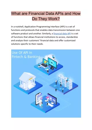 what are financial data apis and how do they work