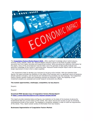 the coagulation factors market report 2020 offers