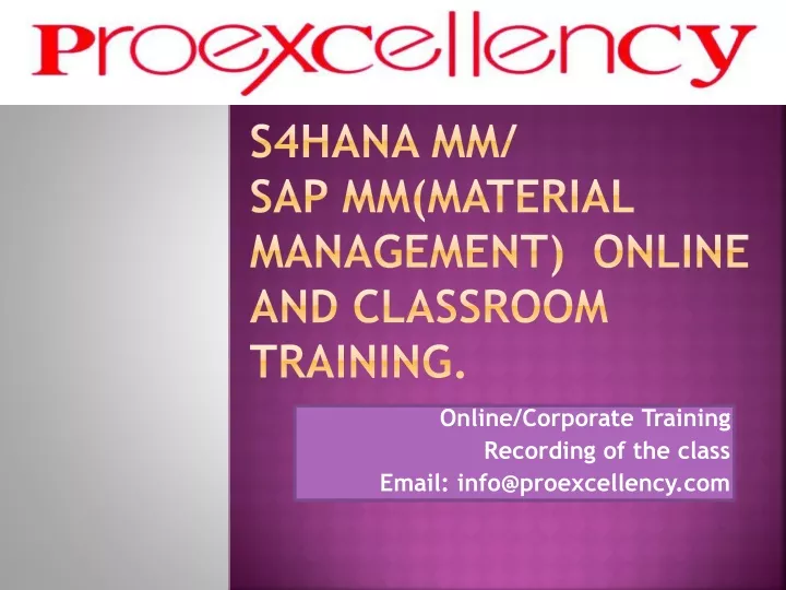 s4hana mm sap mm material management online and classroom training