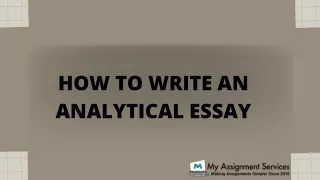 how to write an analytical essay