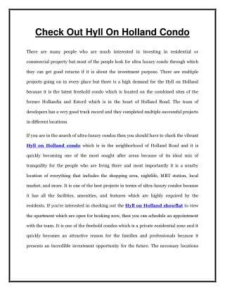 check out hyll on holland condo