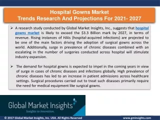 Hospital gowns industry analysis research and trends report for 2021- 2027