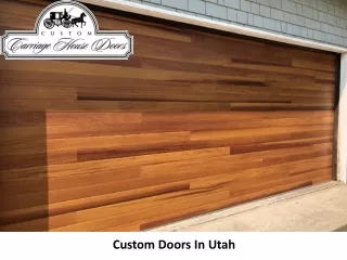 Custom Doors In Utah