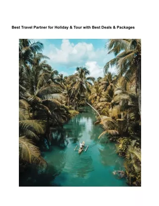 Best-Travel Partner for Holiday & Tour with Best Deals & Packages