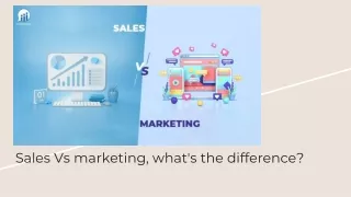 Sales Vs marketing, what's the difference?