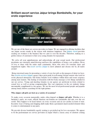 Escort Service Jaipur