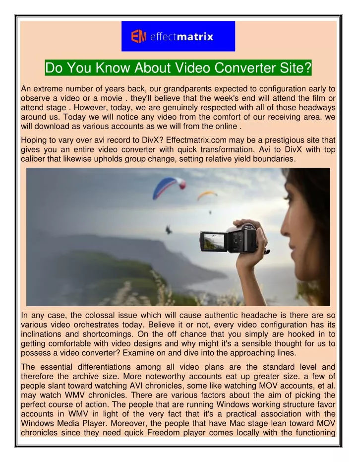 do you know about video converter site